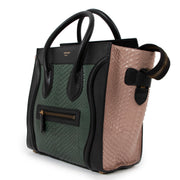 Celine Tri-Colour Python Micro Luggage Handbag