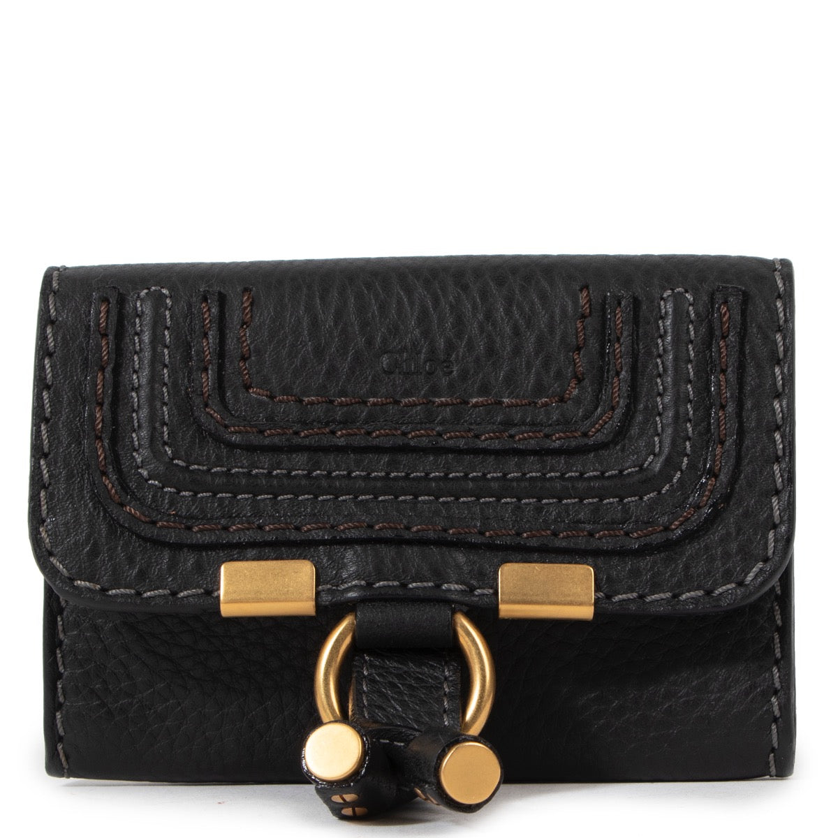 Buy a authentic second hand Chloe Black Leather Marcie Wallet in very good condition at Labellov