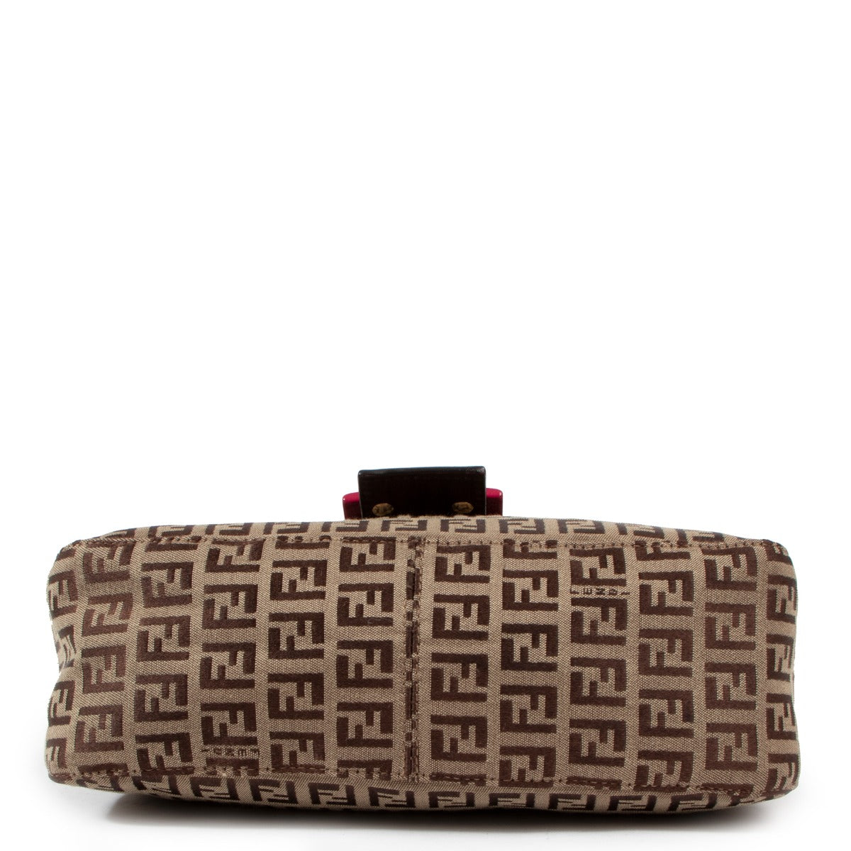 Sac Baguette Fendi Zucchino FF Rose en Acrylique à Chaîne