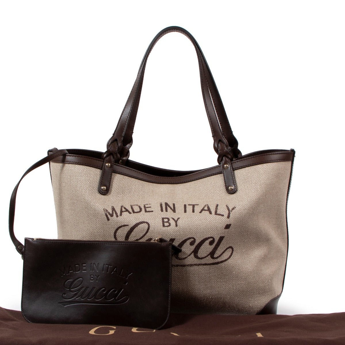 Gucci Beige Canvas Craft Original Tote Bag