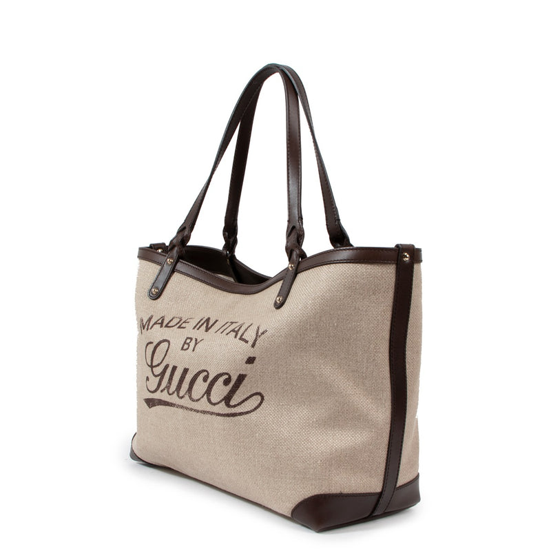 Gucci Beige Canvas Craft Original Tote Bag