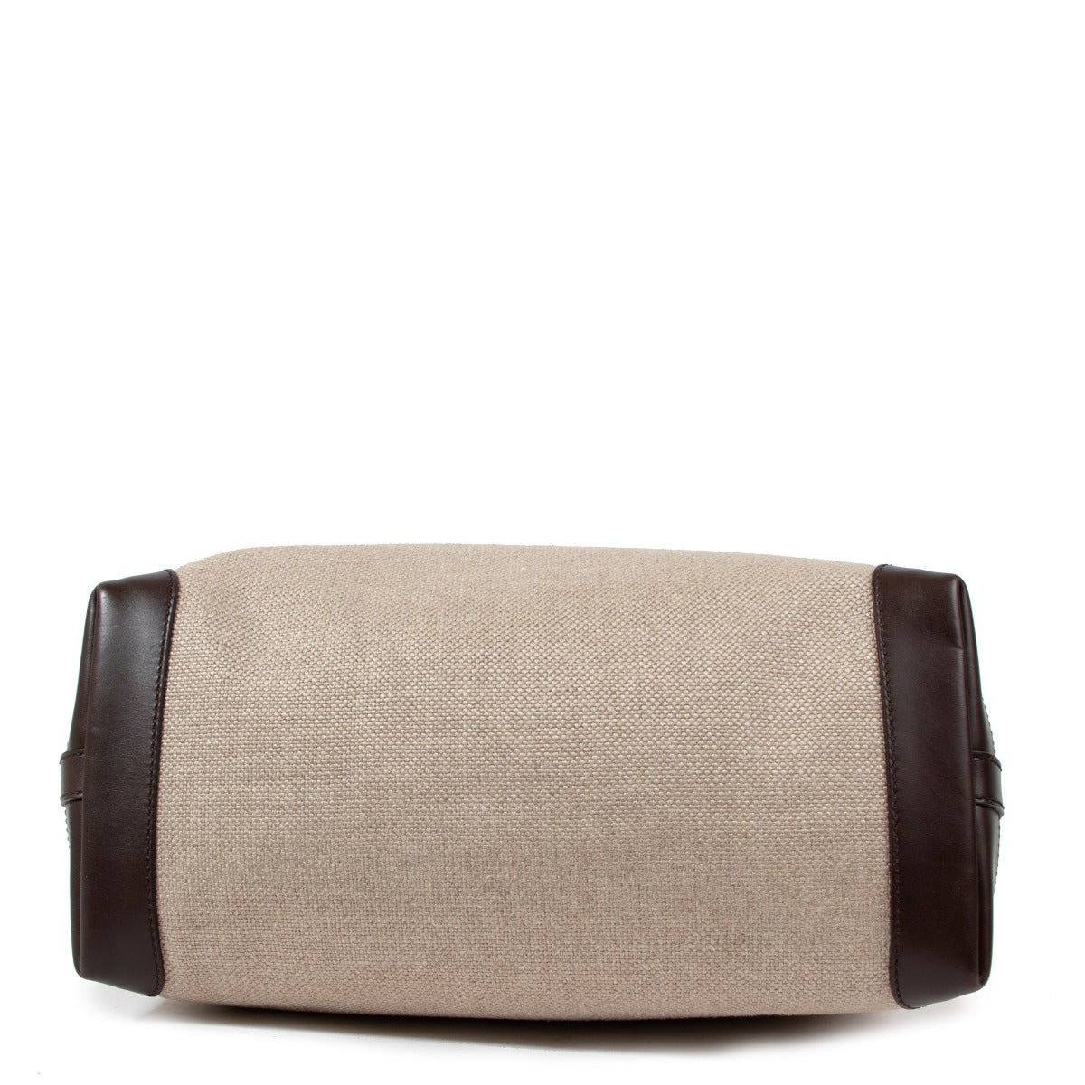 Gucci Beige Canvas Logo Craft Originele Boodschappentas