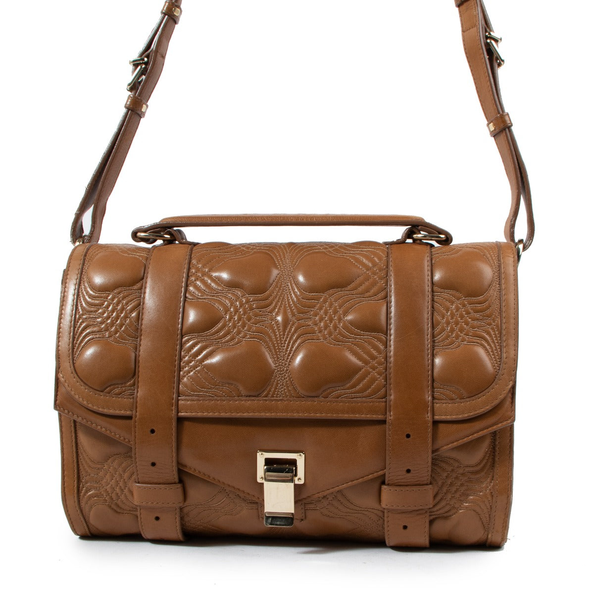 Proenza Schouler Camel Small PS1 Padded Lambskin Crossbody Bag