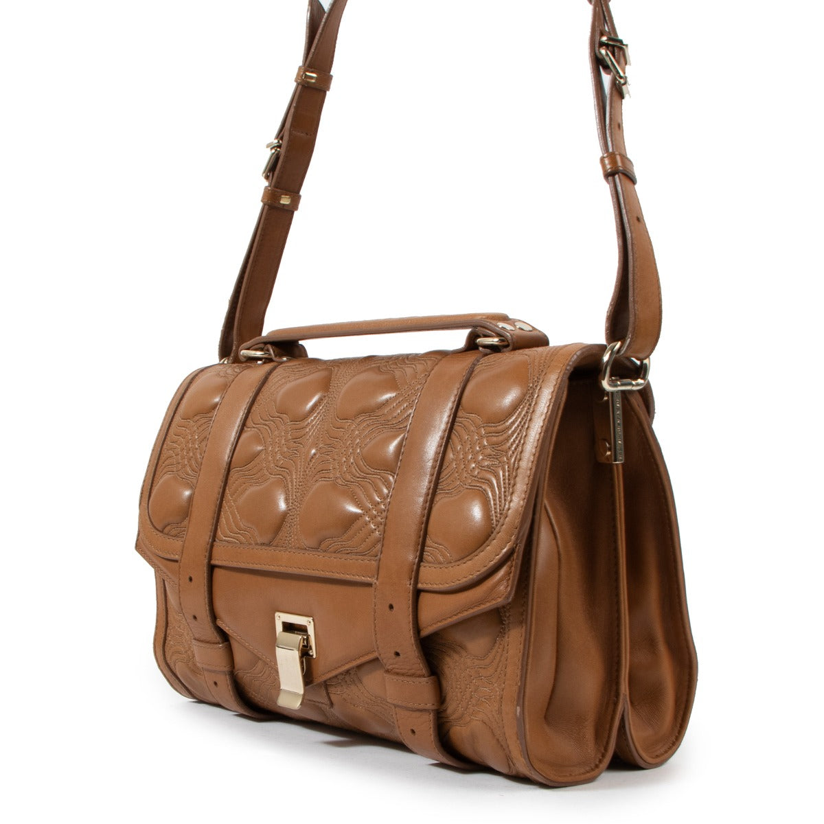 Proenza Schouler Camel Small PS1 Padded Lambskin Crossbody Bag