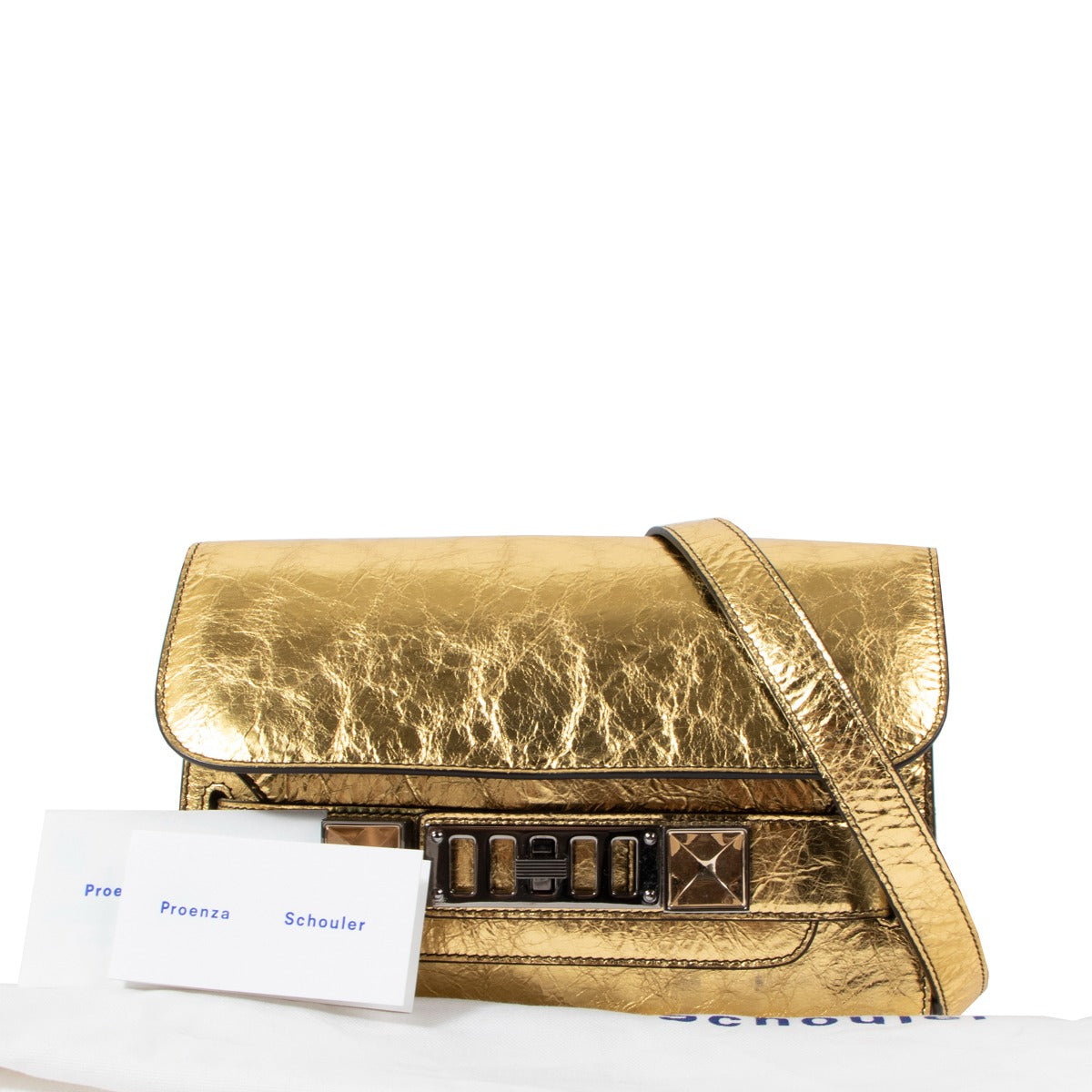Proenza Schouler Aged Gold PS11 Mini Classic Bag
