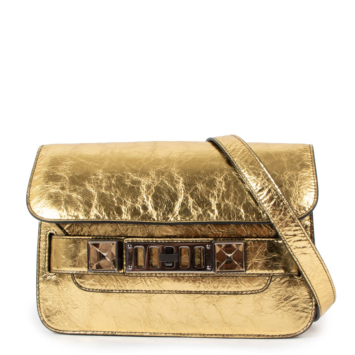 Proenza Schouler Aged Gold PS11 Mini Classic Bag