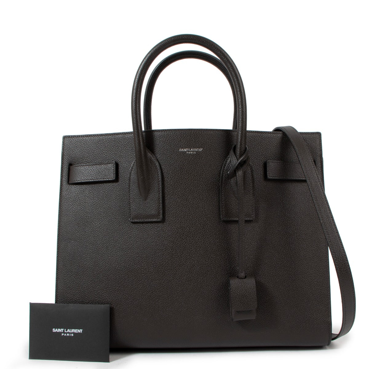 Saint Laurent Sac Du Jour Small Black Grained Leather