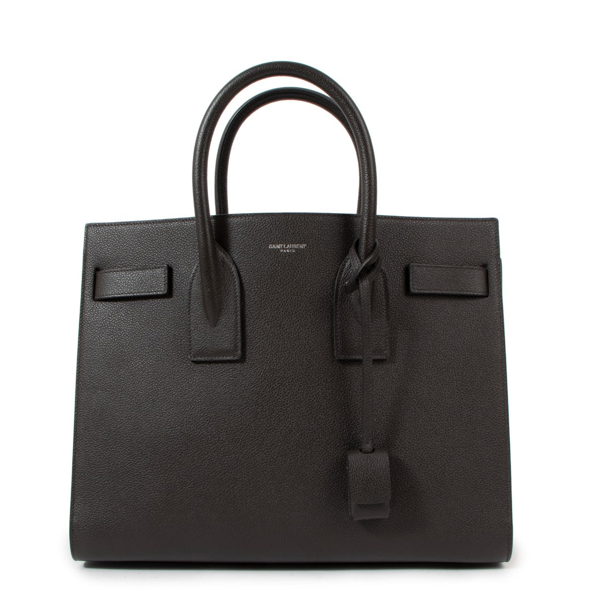 Saint Laurent Sac Du Jour Small Black Grained Leather