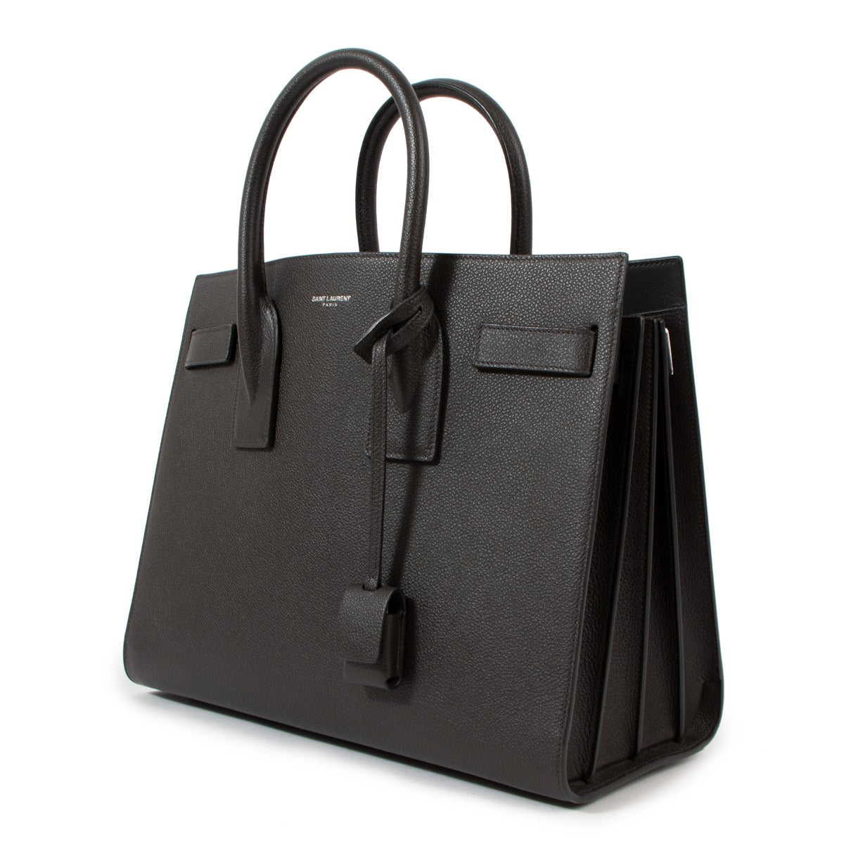 Saint Laurent Sac Du Jour Small Black Grained Leather