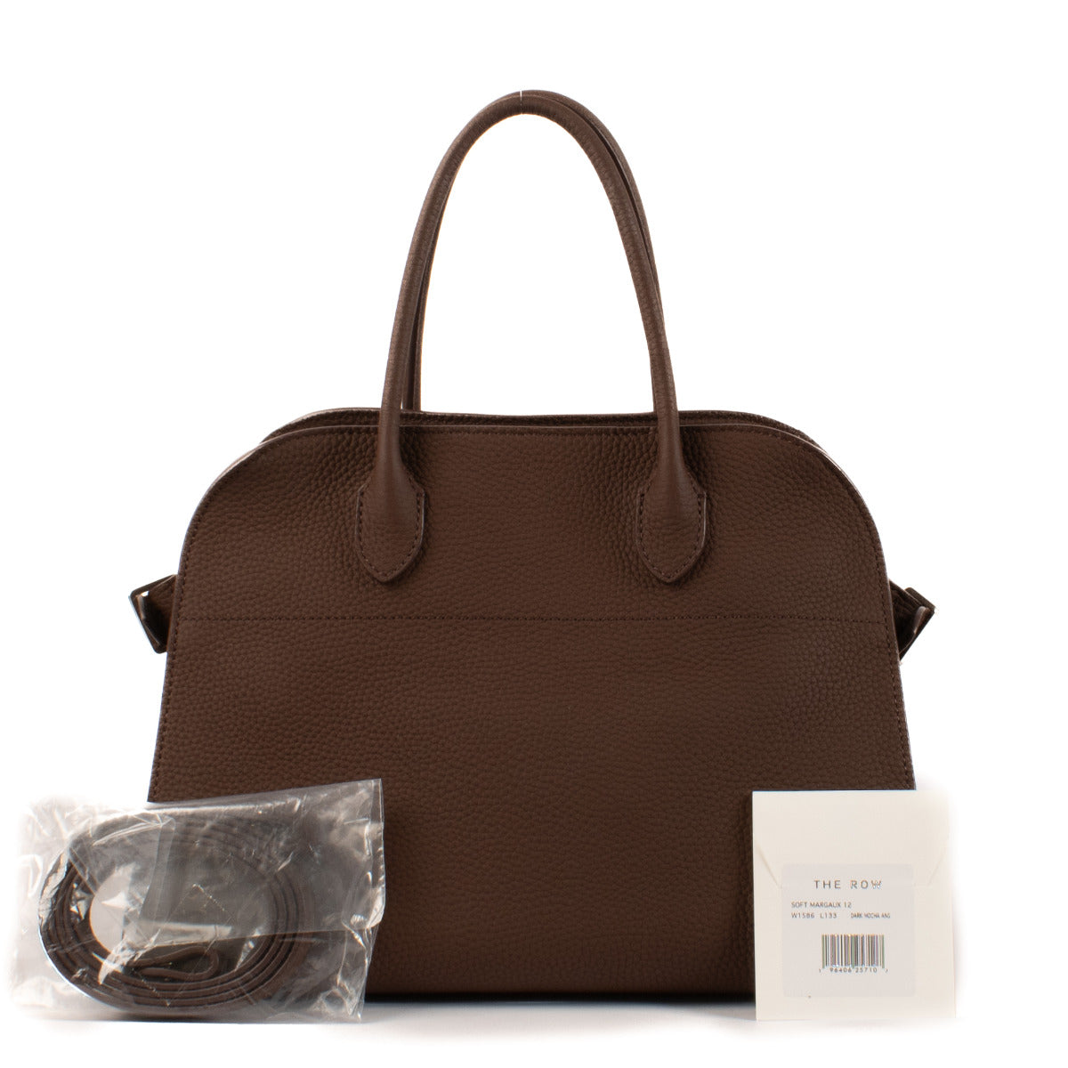 The Row Donkerbruine Leren Soft Margaux 12 Tas