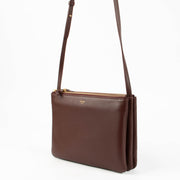 Shop this authentic Celine Burgundy Leather Large Trio Bag pre-loved on Labellov.com