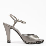 Shop the authentic Chanel 11P Silver Open Toe Chain Sandals on Labellov.com !
