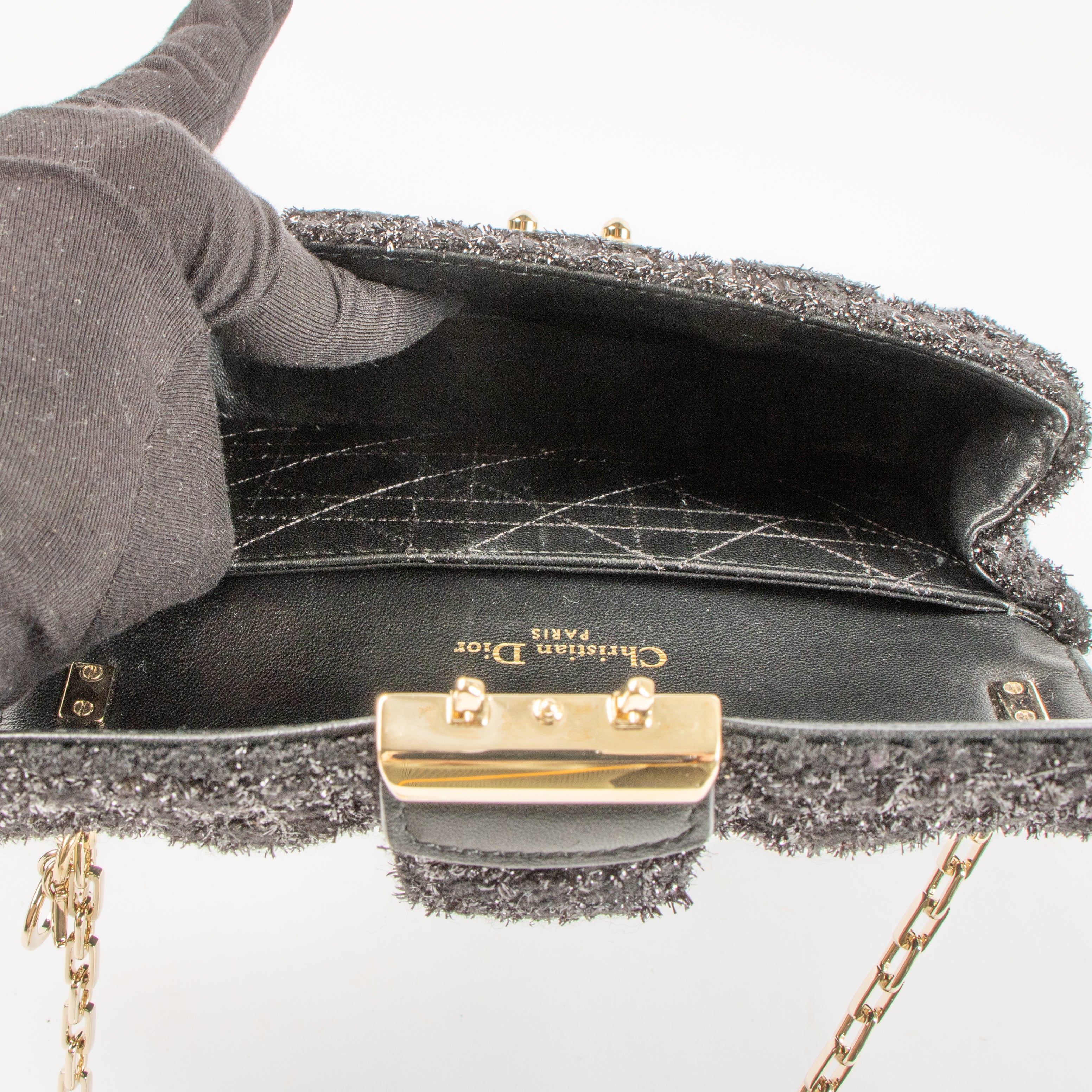 Christian Dior Black Tweed Mini Miss Dior Bag – Labellov