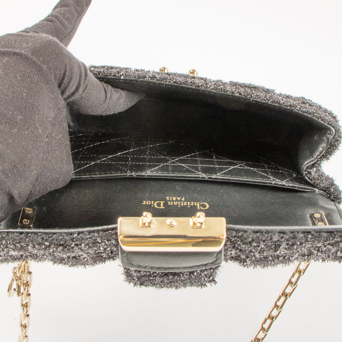 Shop this authentic Christian Dior Black Tweed Mini Miss Dior Bag pre-loved on   Labellov.com