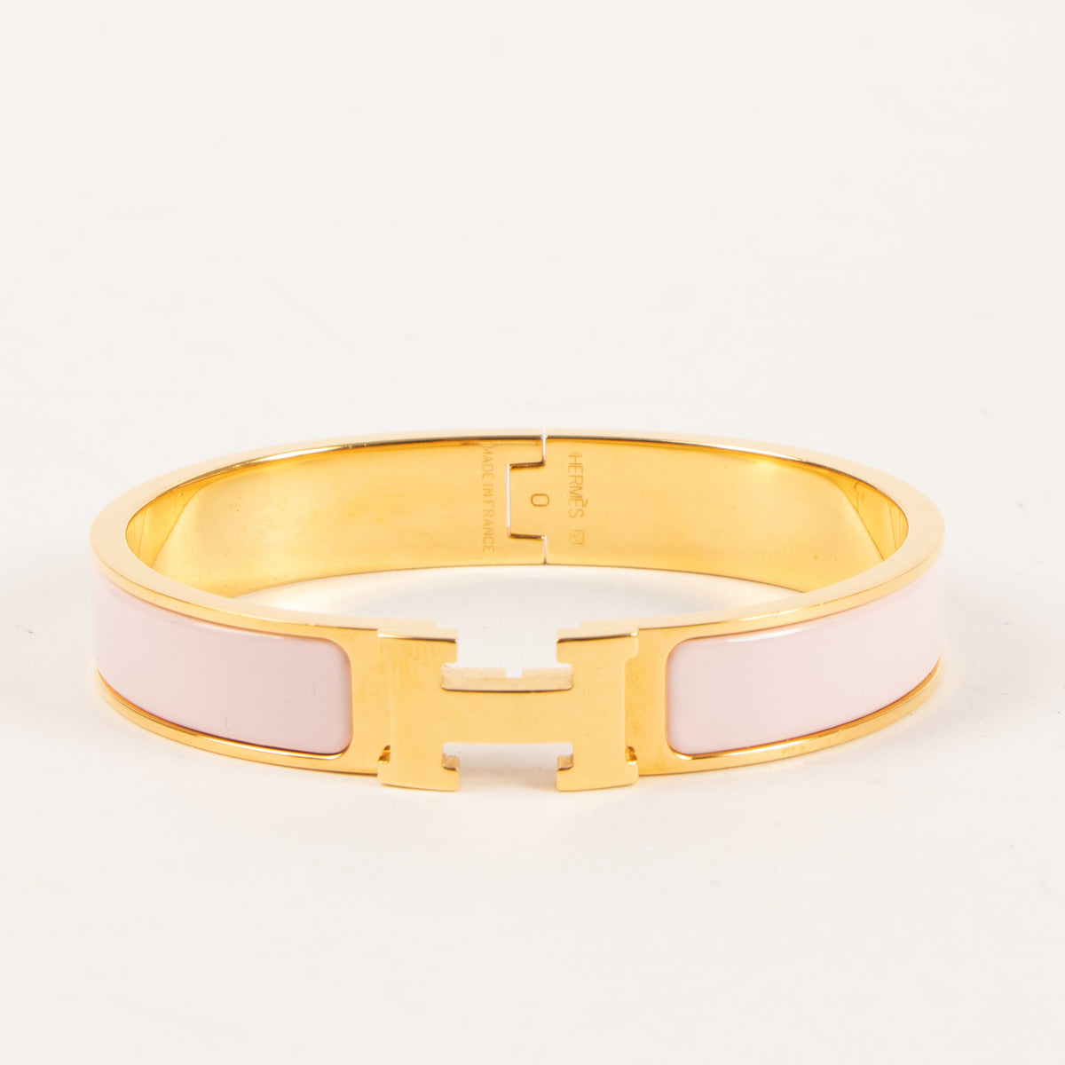 Hermes Pink Clic H Bracelet - PM