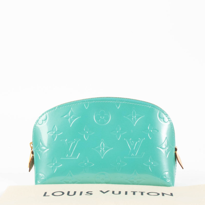 Louis Vuitton Turquoise Monogram Vernis Cosmetic Pouch PM