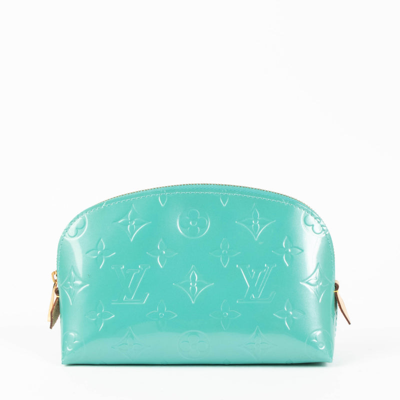 Louis Vuitton Turquoise Monogram Vernis Cosmetic Pouch PM