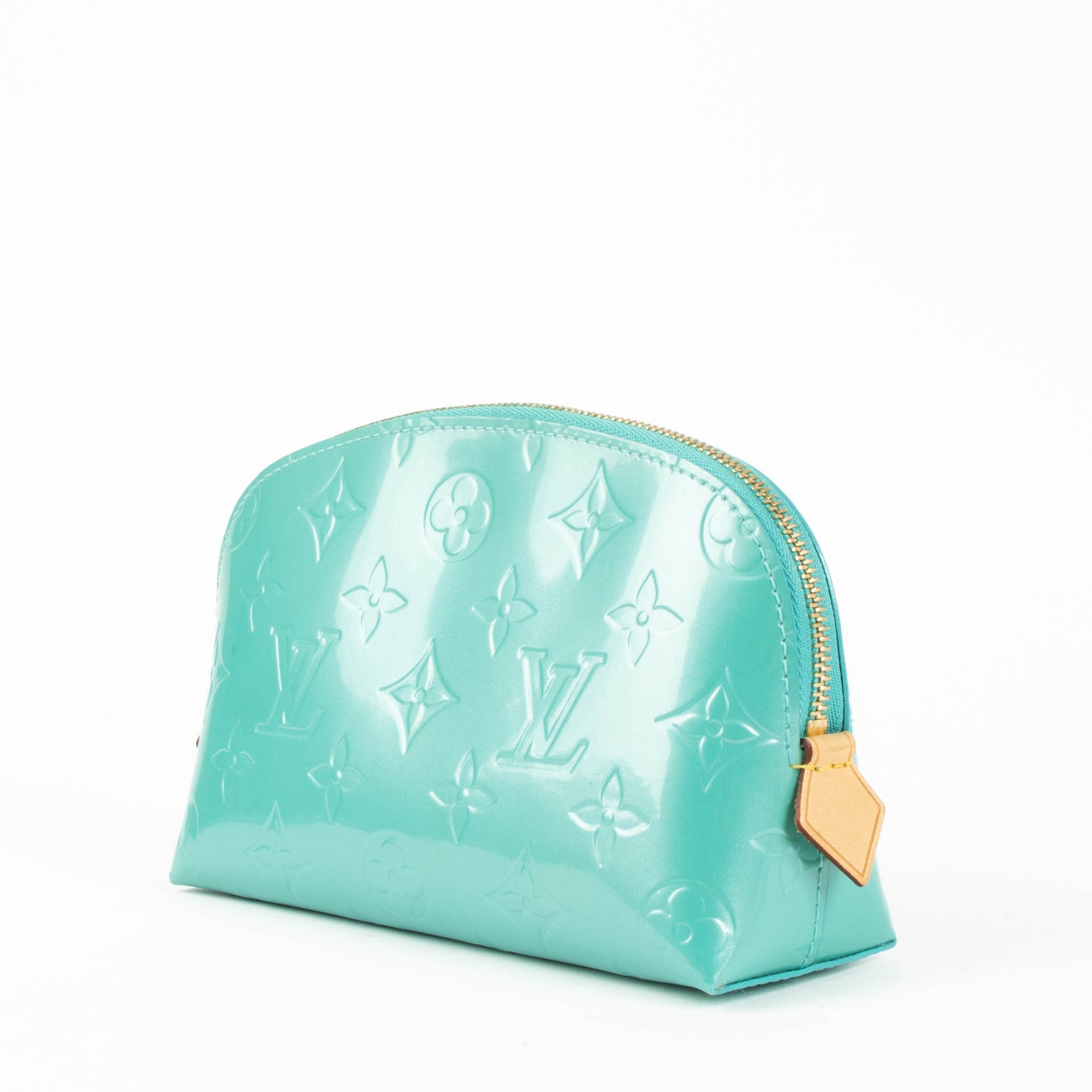Louis Vuitton Turquoise Monogram Vernis Cosmetic Pouch PM