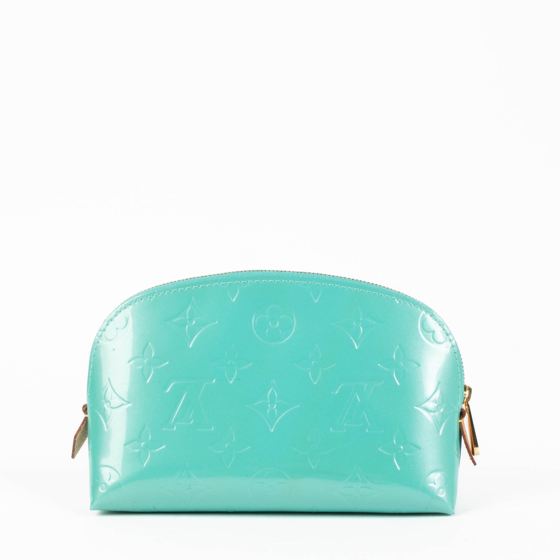 Louis Vuitton Turquoise Monogram Vernis Cosmetic Pouch PM