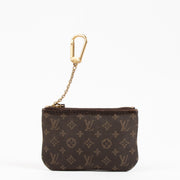 Shop the authentic Louis Vuitton Brown Monogram Mini Lin Key Pouch on Labellov.com !