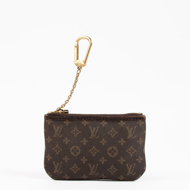 Shop the authentic Louis Vuitton Brown Monogram Mini Lin Key Pouch on Labellov.com !