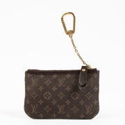 Shop the authentic Louis Vuitton Brown Monogram Mini Lin Key Pouch on Labellov.com !