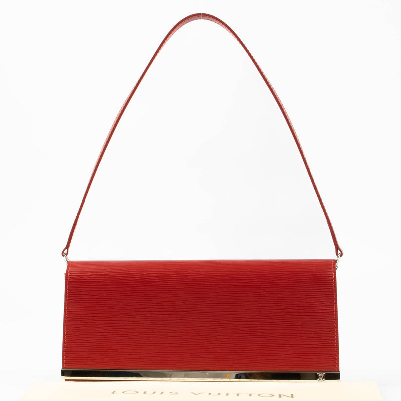 Shop this authentic Louis Vuitton Red Epi Leather Clutch pre-loved on Labellov.com 
