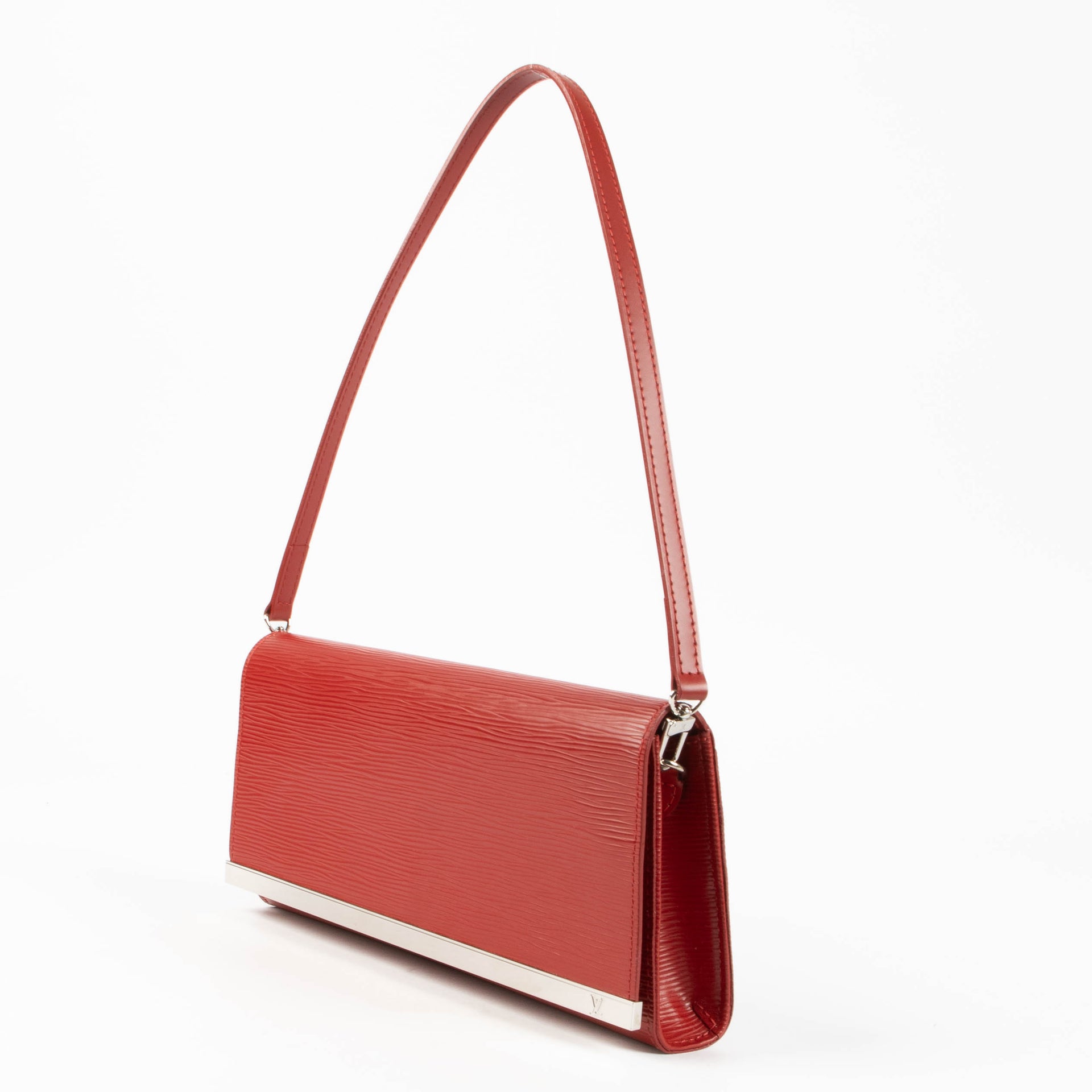 Shop this authentic Louis Vuitton Red Epi Leather Clutch pre-loved on Labellov.com 