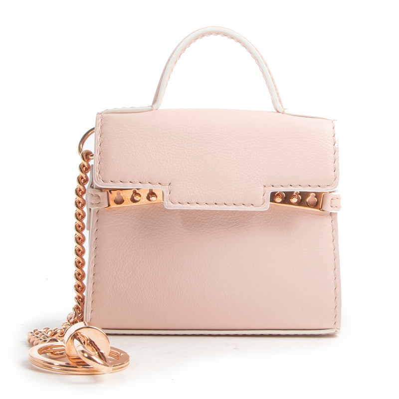 Shop safe online authentic Delvaux Soft Pink Nude Tempête Bag Charm