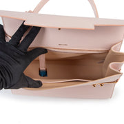 Shop safe online authentic Delvaux Pink Calf Souple Tempête GM Top Handle.