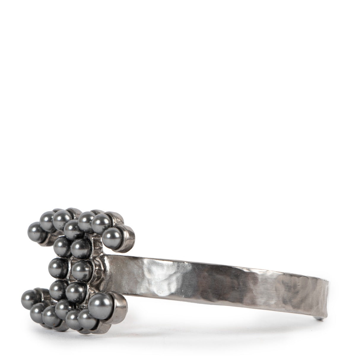Chanel 15P CC Gehamerde Gunmetal Manchetarmband