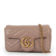 Gucci GG Marmont Matelassé Dusty Pink Super Mini Bag