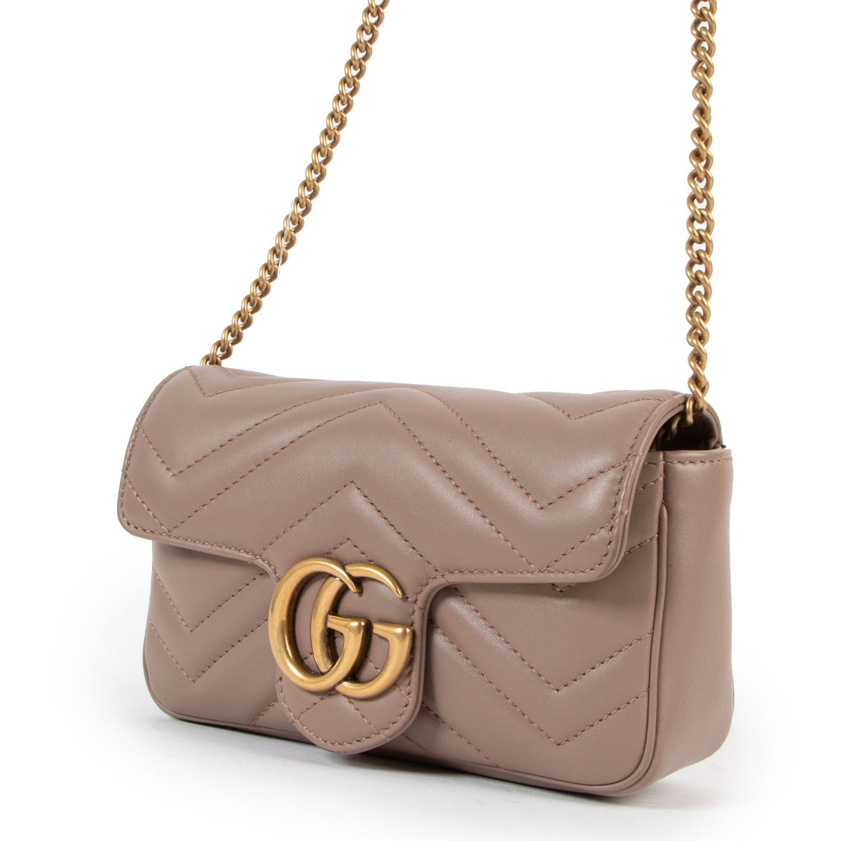 Gucci GG Marmont Matelassé Dusty Pink Super Mini Bag