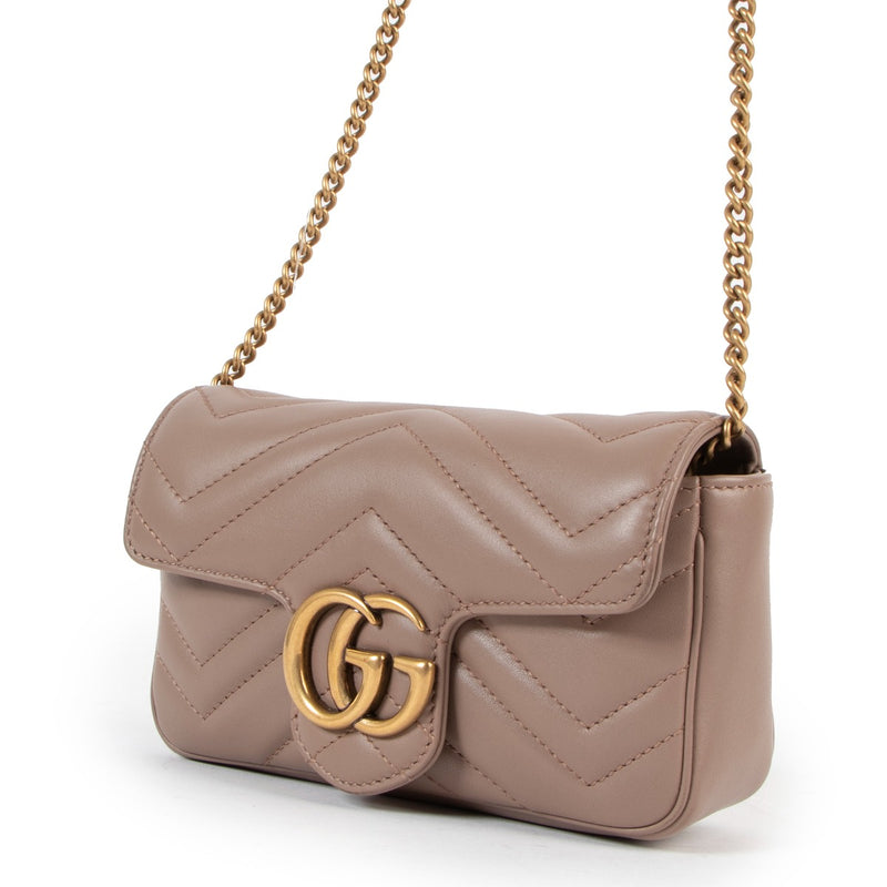 Gucci GG Marmont Matelassé Dusty Pink Super Mini Bag