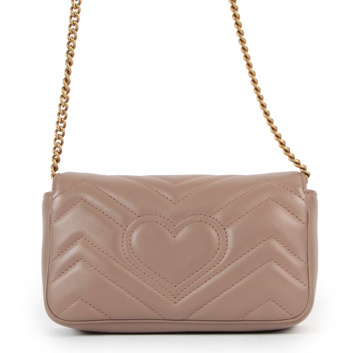 Gucci GG Marmont Matelassé Dusty Pink Super Mini Tas