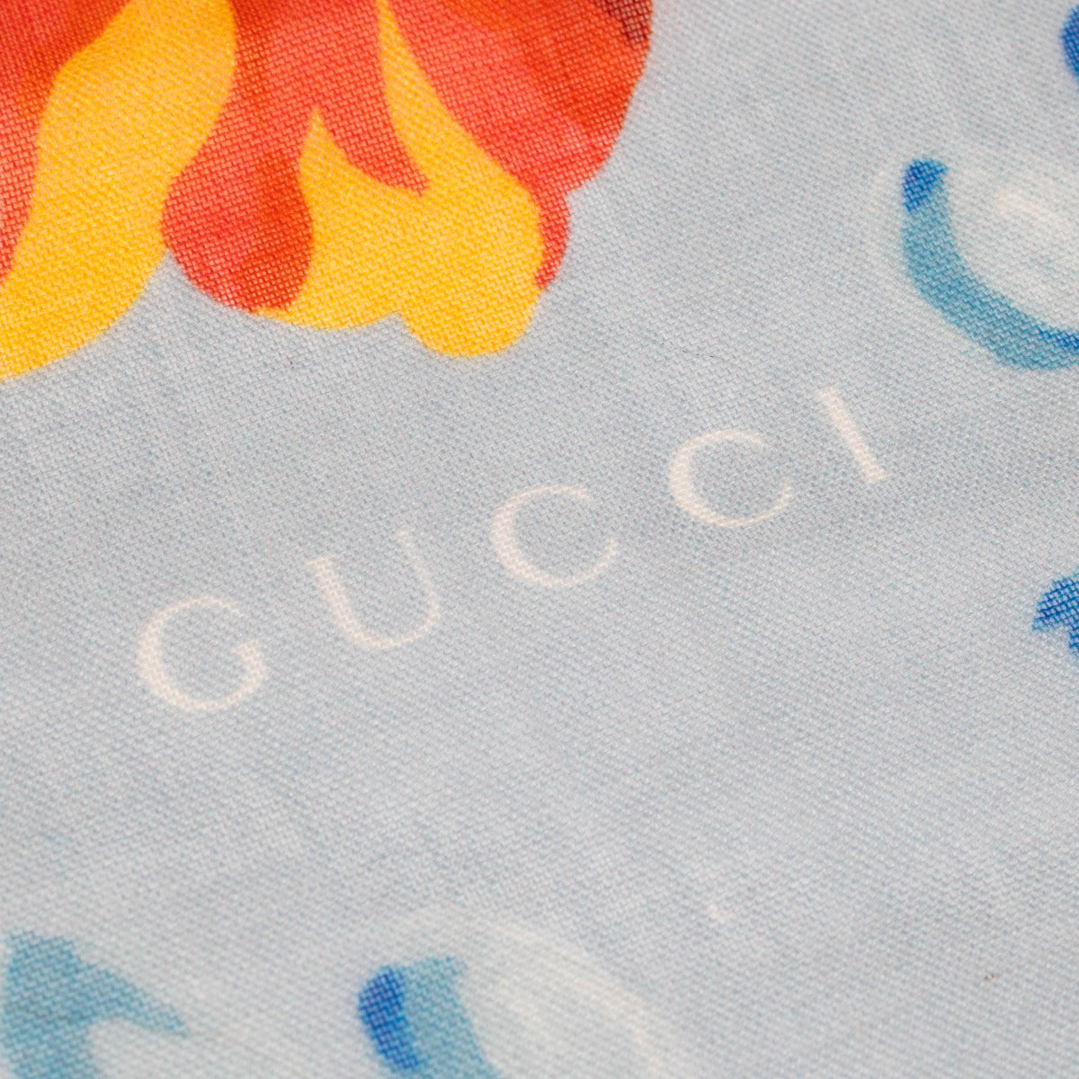 Châle Josephine en Laine Imprimé Floral Gucci