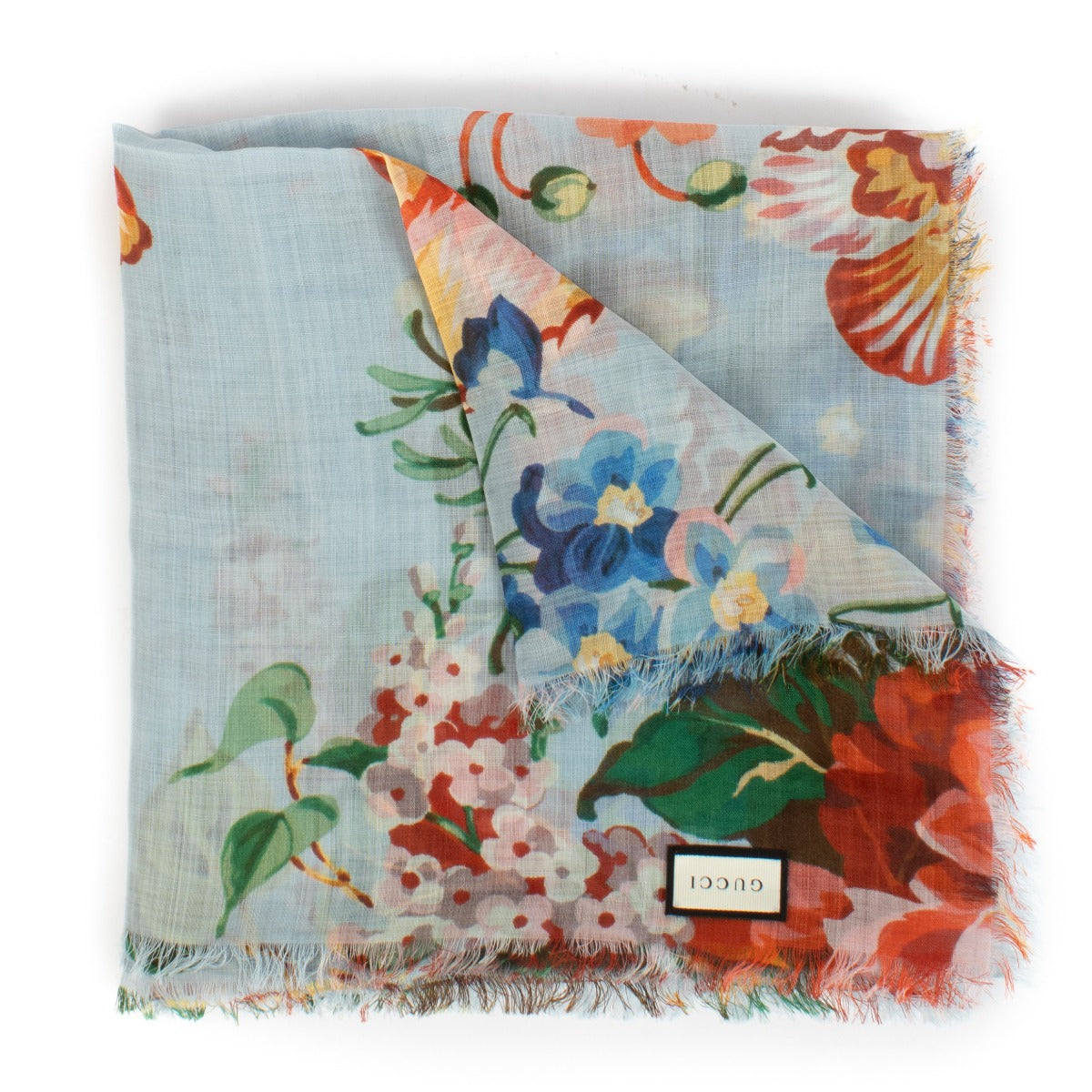 Gucci Floral Wool Josephine Shawl
