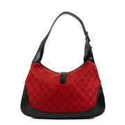 Shop safe online at Labellov in Antwerp, Brussels and Knokke this 100% authentic second hand Gucci Red GG Canvas Jackie Shoulder Bag. Veilig online tweedehands authentieke Gucci Red GG Canvas Jackie Shoulder handtas kopen bij Labellov.
