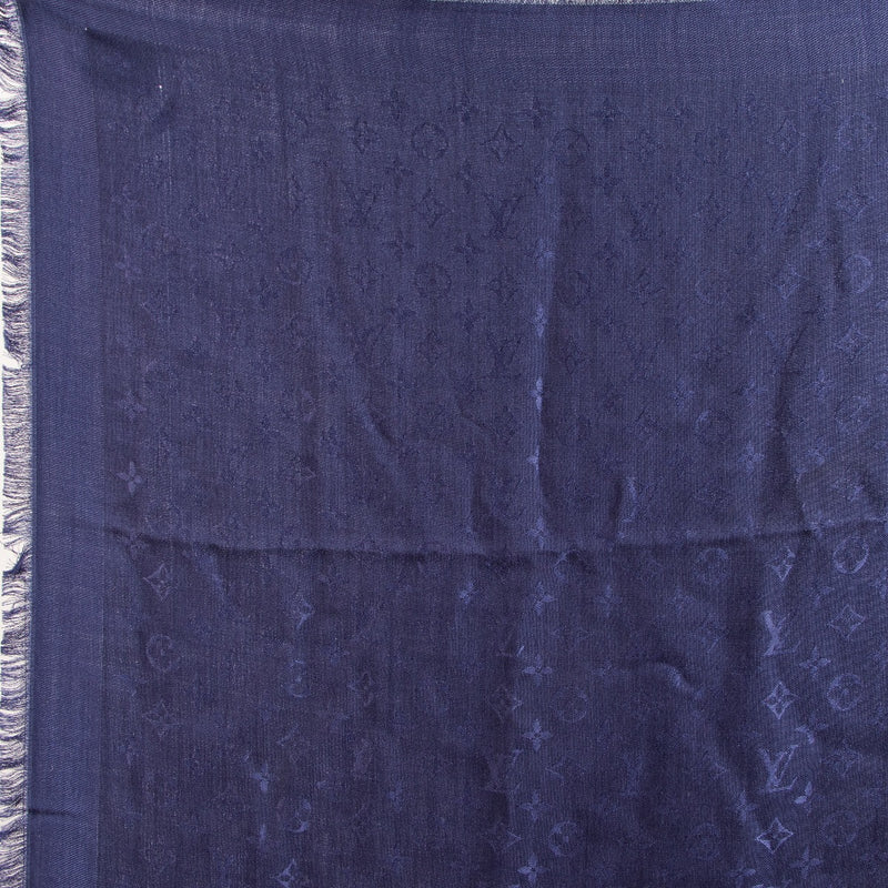 Louis Vuitton Night Blue Monogram Classic Shawl