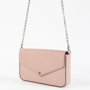 Shop safe online at Labellov in Antwerp, Brussels and Knokke this 100% authentic second hand Louis Vuitton Pink Epi Pochette Felicie