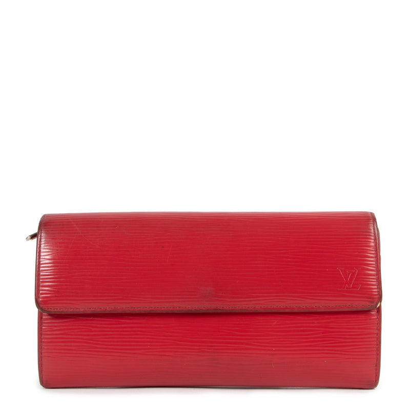 Louis Vuitton Red Epi Leather Sarah Wallet