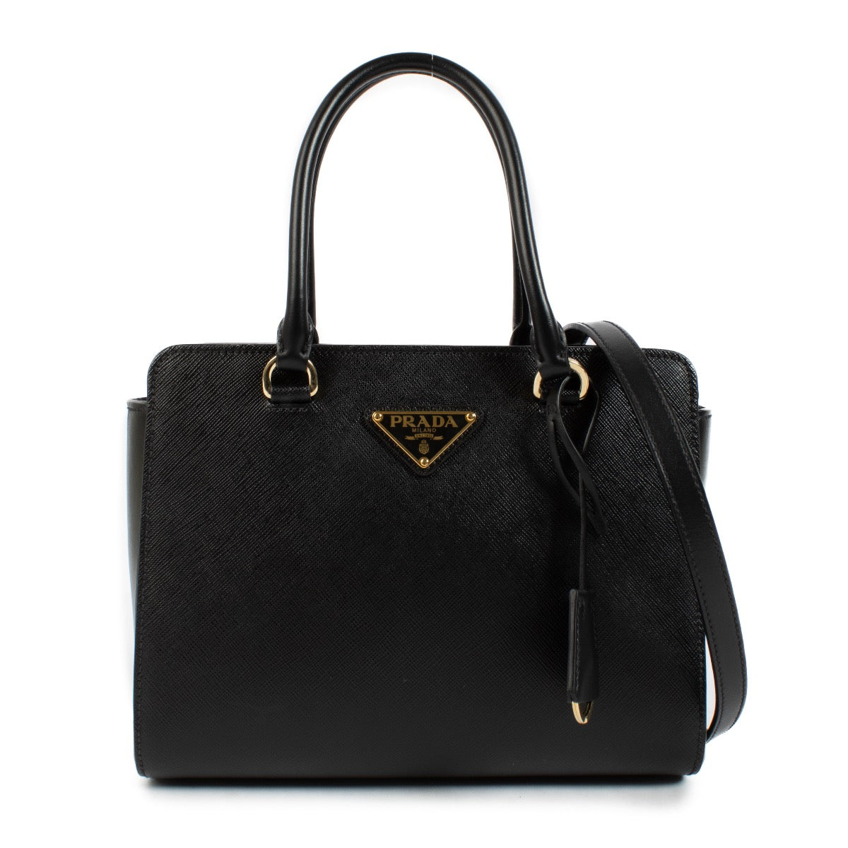 Shop safe online at Labellov in Antwerp, Brussels and Knokke this 100% authentic second hand Prada Saffiano/Soft Calf handbag. Veilig online tweedehands authentieke Prada Saffiano/Soft Calf handtas kopen bij Labellov.