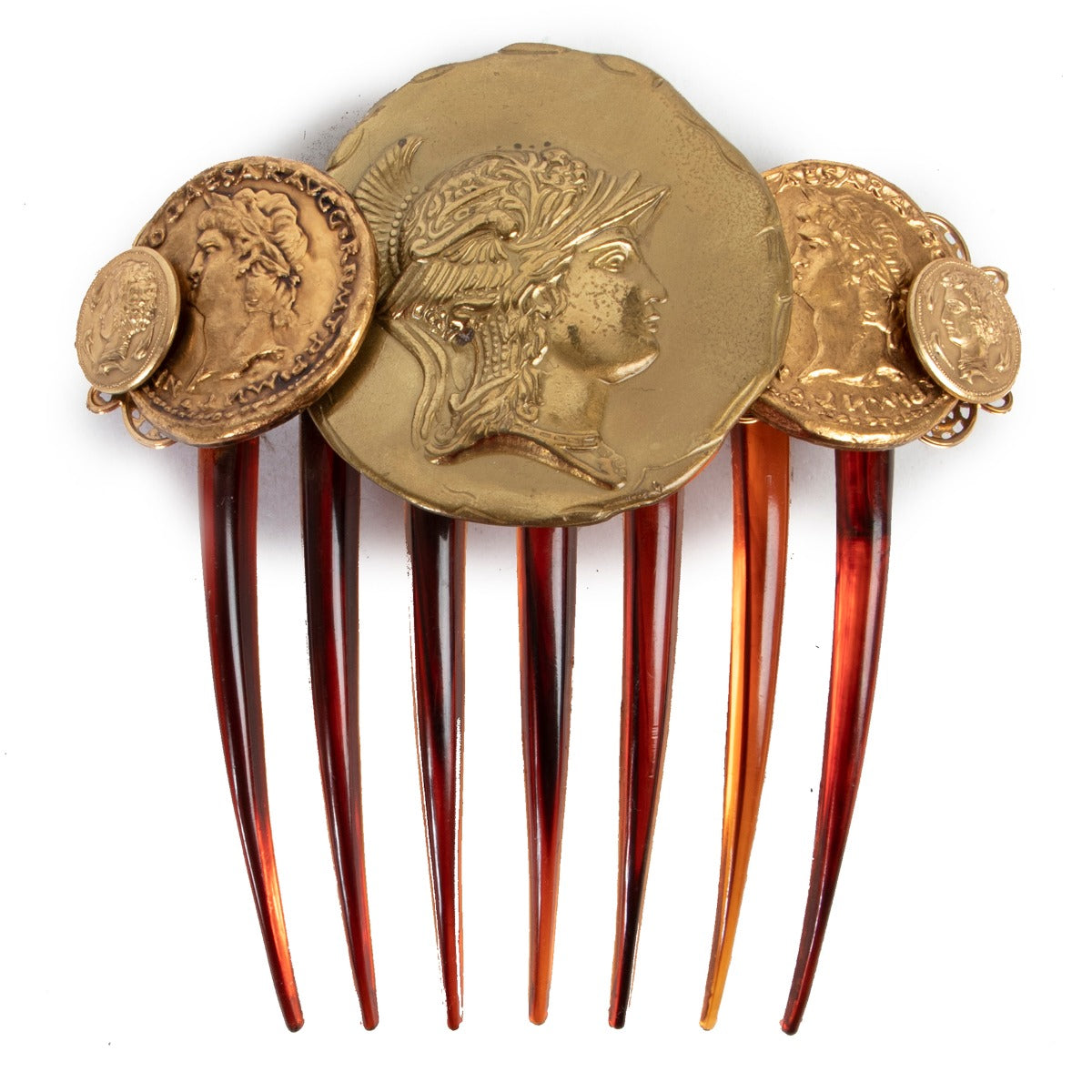 Dolce & Gabbana Gold-tone Coin Tortoise Hair Pin