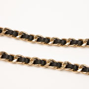 Shop this authentic Chanel Black Leather Logo Lettering Chain Belt pre-loved on Labellov.com