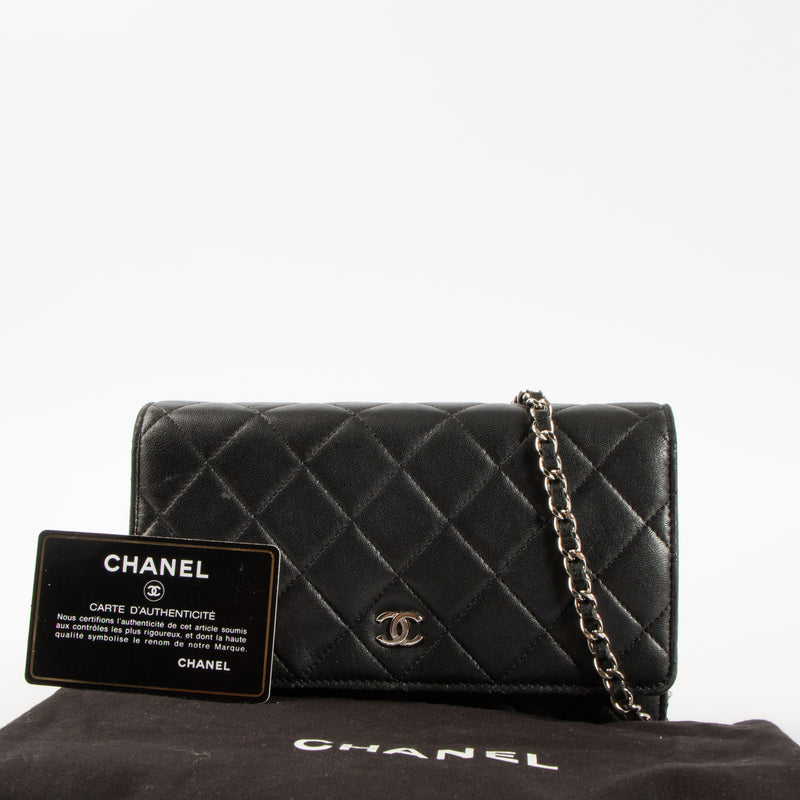 Shop this authentic Chanel Black WOC Wallet on Chain Bag Pre-Loved on Labellov.com