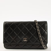 Shop this authentic Chanel Black WOC Wallet on Chain Bag Pre-Loved on Labellov.com