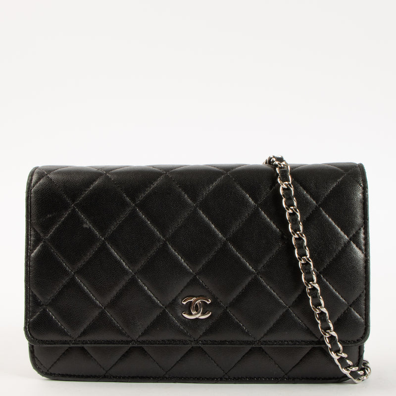 Shop this authentic Chanel Black WOC Wallet on Chain Bag Pre-Loved on Labellov.com