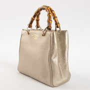 Shop this authentic Gucci Silver Bamboo Shopper Mini pre-loved on Labellov.com