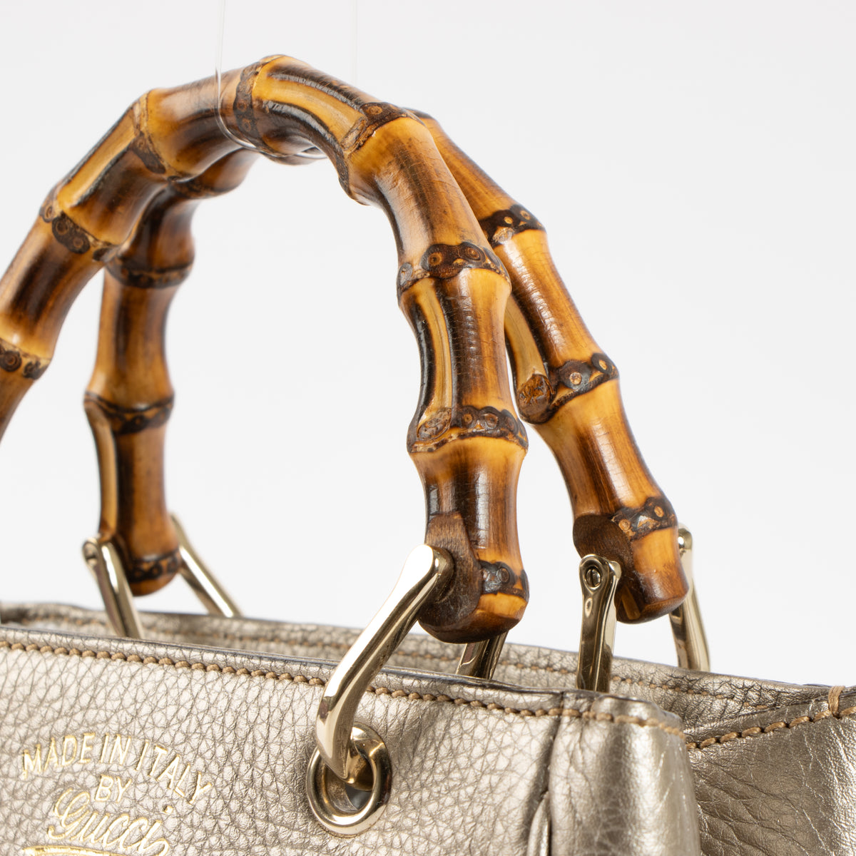 Shop this authentic Gucci Silver Bamboo Shopper Mini pre-loved on Labellov.com