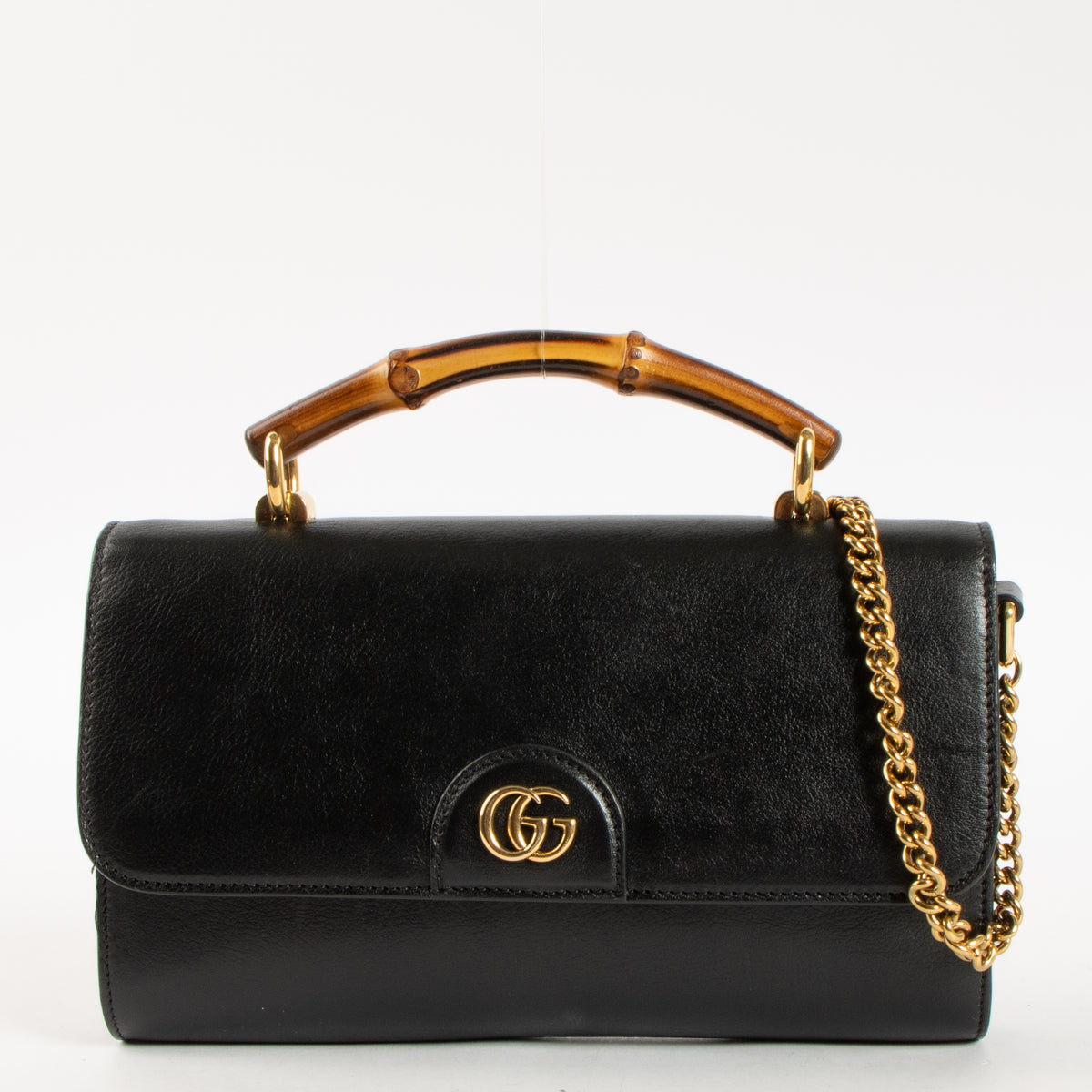 Shop this authentic Gucci Black Bamboo Top handle Pre-Loved on Labellov.com